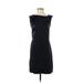 Helmut Lang Casual Dress - Party Crew Neck Sleeveless: Blue Print Dresses - Women's Size 0