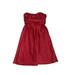David's Bridal Cocktail Dress - A-Line Strapless Sleeveless: Red Print Dresses - Women's Size 6