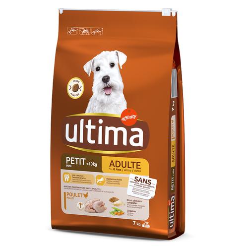 7kg Mini Adult Huhn Ultima Hundefutter trocken - 5.5+1.5kg gratis!