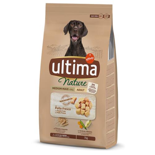 7kg Nature Medium / Maxi Huhn Ultima Hundefutter trocken – 5.5+1.5kg gratis!