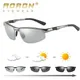 AORON Aluminium Photochromic Polarized Sunglasses Women Men's Discoloration Goggles Male Eyewear