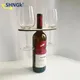 Portable Wooden Wine Bottle and Glass Holder Holiday Wine Holder Personalized Wine Glasses Holder