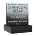 NATURAL AMERICAN CHARCOAL Black Bar Soap â€“ SEA BREEZE Scent - All Natural Soaps Activated Charcoal Essential Oils Organic Shea Butter No Harmful Chemicals - Made in USA 5 oz Bar of Soap