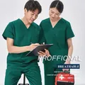 Uniforme medica Scrub Set infermiera chirurgica abbigliamento da lavoro donna uomo essenziale