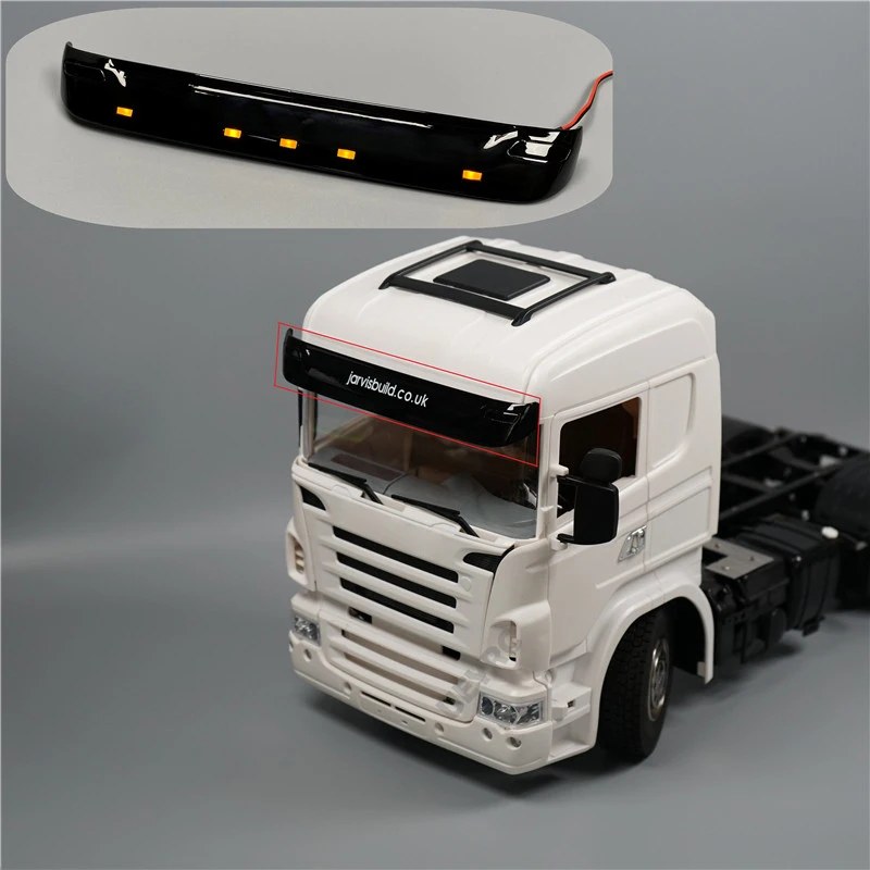 RC Truck LED Simulation Sonnenblende Licht 3V Dach Visier Lampe für 1/14 Tamiya Kipper SCANIA R620 R470 R730 56323 Auto Zubehör Image