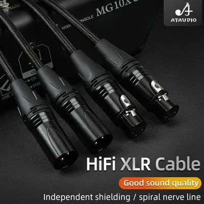 Hifi XLR Kabel Hohe Qualität 6N OFC Mikrofon Sound Kabel Stecker XLR Verlängerung Kabel für Audio Mixer Verstärker Image