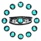 Fashion Luminous 12 Constellation Bracelet Zodiac Sign Beads Leather Bangle Bracelets For Women Punk