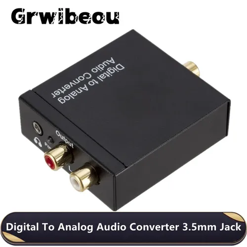 Digital-Analog-Audio-Wandler 3 5-mm-Buchse Aux RCA L/R-Wandler Koaxial-Glasfaser SPDIF Digital