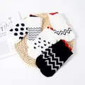 5Pairs New Cute Heart Socks Women Cotton Socks Wavy Stripes Ankle Socks Short Low Cut Sock Casual