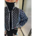 Floral Padding Jackets Y2k Woman Clothing 2023 Fashion Korean Vintage Winter Coat Cropped New