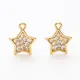 2/6pcs 18K Gold Color Plated Pentagram Star Charms Tail Chain Charms Handmade Earrings Bracelet