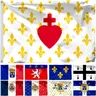 Francia Drapeau bandiera Royaliste 90 x150cm Banniel Breizh 2.1 3 x5ft croce bordeaux (modello)