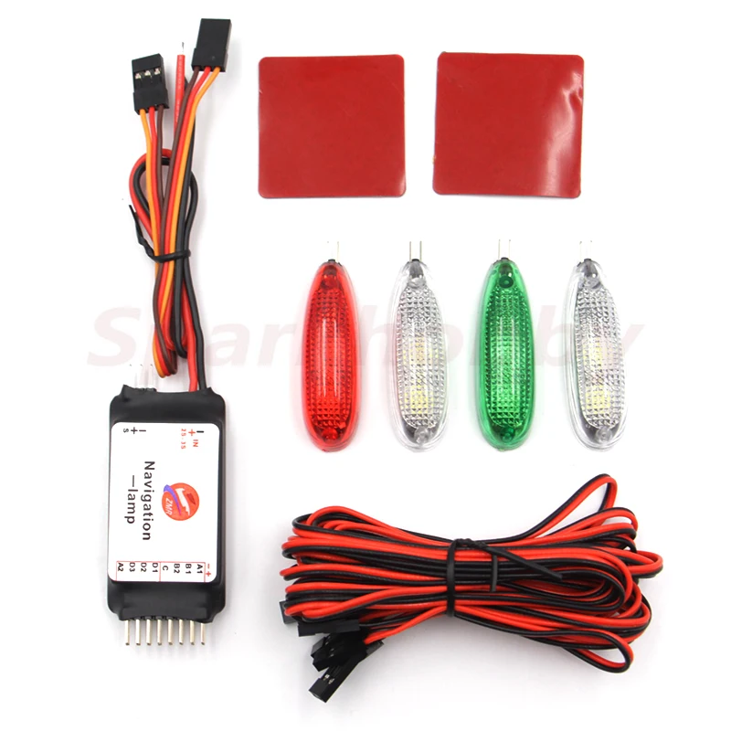 ZMR NEUE Original Simulation Navigation Licht 2-3S Spannung 3V LED Sechs Modi Für FPV Fixed Wing RC Flugzeug Maschine Teile DIY