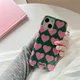 For iPhone 14 Pro max iPhone Case green Soft Case TPU Shockproof Big Hole Protection Pink Heart For