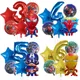 6PCS Superhero Avengers Foil Mylar Balloon Bouquet Spiderman Ironman Hulk Captain America Birthday