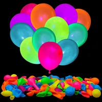 300 Stück Neon Glow Ballons im Dunkeln leuchten Luftballons 10in Neon Glow Party Ballons 7 Farben