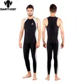 HXBY Black Sleeveless Racing Competitive Swimming Suit For Men Swimsuit One Piece Swimwear Men Swim
