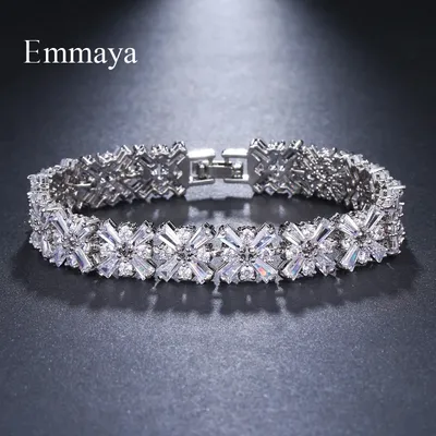 Emmaya Luxus Armband Kristall Armbänder Für Frauen Charme Armbänder & Armreifen Weibliche Braut