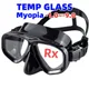 Scuba Optical Tempered Glasses Diving Mask Adults Myopia Swimming Googles Nearsighted Lenses
