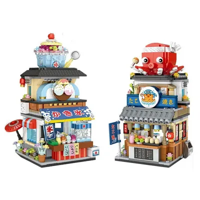 Loz Mini Blöcke Bau Spielzeug DIY Ziegel Puzzle Geschenk japanische Snack Bar Wohnkultur Image
