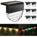 Solar Deck Lights 6 Pack Solar Fence Lights Outdoor Waterproof Led Outside Solar Step Lights for Backyard Warm White/Color Glow Solar Stairs Lights for Patio Decor Yard Garden Porch Pool Lights