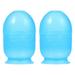 1 Set 2pcs Hair Perm and Hair Dying Mixing Cups Mixing Bowls for Hair Salon (Blue)