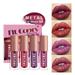 Daqian Lipstick Clearance Matte No Cup Lipstick Diamond Lipstick Moisturizing Lipstick 4 Travel Sets 2.5Ml*4 Red Lipstick Long Lasting