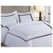 YhbSmt Soft Brushed 600TC Egyptian Cotton Duvet Cover Set With 3-Line Embroidery. Size:/ XL Color:Black