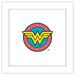 Gallery Pops DC Comics Wonder Woman - Wonder Woman Shield Icon Wall Art White Framed Version 12 x 12