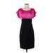 The Limited Casual Dress - Sheath Scoop Neck Short sleeves: Pink Print Dresses - New - Women's Size 4