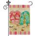 Flip Flops Beach Summer Garden Flag Double Sided Vertical Burlap Yard Outdoor Decor 12.5x18 Inch