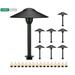 Doshine 4W Landscape Pathway Lights (8-Pack) - Low Voltage Cast-Aluminum Outdoor Pathway Light and Area Light - 3000K 12V Waterproof - G4 LED 4W Bulb Lighting for Yard Garden Pathway (Black)