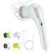 Tomshoo Cordless Electric Spin Scrubber 5 Heads Cleaning Brush for Kitchen Bathroom Tile Floor Bathtub
