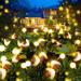 Claoner Solar Christmas Lights - Solar Garden Lights Outdoor Solar Firefly Lights Waterproof Solar Fairy Lights Outdoor for Garden Yard Christmas Decoration Firefly+Bee 4 Pack