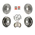 Transit Auto - Front Rear Disc Brake Rotors Semi-Metallic Pads And Drum Kit (7Pc) For Chevrolet Malibu K8S-103615