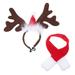 OUNONA 1 Set Winter Pet Dog Clothes Christmas Theme Scarf Headband Pet Costume Supplies