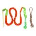 TOOYFUL Dog Bungee Toy Dog Tug of War Rope Toys Indoor Outdoor Tree Hanging Toy Dog Outdoor Bungee Hanging Toy for Aggressive Chewers Orange