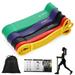 TOMSHOO Resistance Bands Set 5Pcs Exercise Bands Workout Bands Elastic Bands for Exercise Pull Up Assistance Bands Fitness Bands Assist Set for Body Training Strength Weighted Gyms