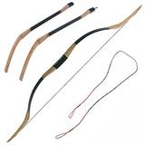 AME Archery 20-35 lbs Traditional Recurve Bow Takedown Wood Horsebow Kit Hunting LH RHï¼ˆonly bow 35lbsï¼‰