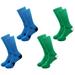 Boys socks Basketball Soccer hiking skiing sports Outdoor sports Thick calf high crew socks-Blue black + green white