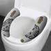 HANXIULIN Printed Toilet Stickers Household Washable Paste-Type Toilet Cushion Universal Cut-Out Toilet Stickers Home Decor