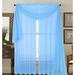 Sheer Window Curtains (2 Panels) - 84 Inch Length - Decorative Solid Sheer/Voile Curtains - Rod Pocket - Solid Color - (Sheer 84 Light Blue)