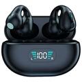 Open Ear Wireless Sports Earbuds Clip On Ear Bluetooth Headphones LED Power Display Bass Stereo Bluetooth Earphones Noise Cancelling 80H Playback Waterproof Sports Earphones for Android iOS