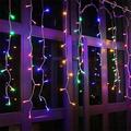 Holiday Gift YOHOME 2023 Christmas Icicle String Lights 13 Ft Icicle String Lights 96 LED Icicle Curtain Lights for Bedroom Party Wedding Xmas Holiday Light Decorations Fall Saving Clearance