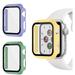 3 Pack Cases with Screen Protector for Apple Watch Series 6 SE Series 5 Series 4 40mm Yellow-Purple-Olive Green