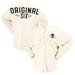 Women's Fanatics Branded Cream Chicago Blackhawks Original Six Lace-Up Spirit Jersey Long Sleeve T-Shirt