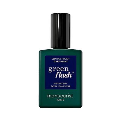 manucurist green flash Instant Dry Extra Long Wear UV-Nagellack Dark Night 15 ml Schwarz Image