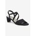 Extra Wide Width Women's Liza Sandal by Ros Hommerson in Black Micro (Size 8 WW)