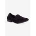 Wide Width Women's Trish Flat by Ros Hommerson in Black Kid Suede (Size 9 W)