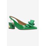 Wide Width Women's Kimma Pump by J. Renee in Green (Size 8 W)